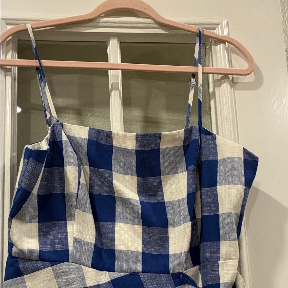 Altar'd State Blue and White Plaid Dress size medium - Picture 3 of 9